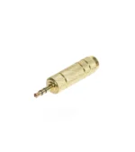 Adaptador Jack 6.3mm hembra a MiniPlug 3.5mm Macho con Metal Dorado, Adaptador 3.5mm macho a Plug Hembra