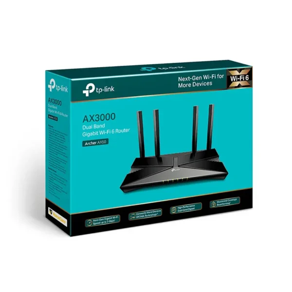 Archer AX50 Router Wi-Fi6 TP-Link Gigabit con WiFi en Doble Banda AX3000