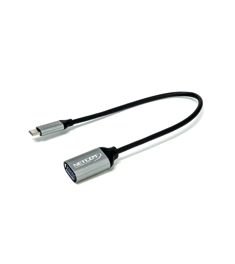 Adaptador OTG USB Tipo C a USB 3.0 Hembra - Netcom PE-PH0265 - Modelo en Cable