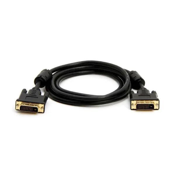 Cable DVI de 1.8mt Trautech PE-DV0086 Cable DVI a DVI de 1.8Mt Con Filtro de Ferrita y Conector Dorado DVI-D 24+1 - Trautech PE-DV0086