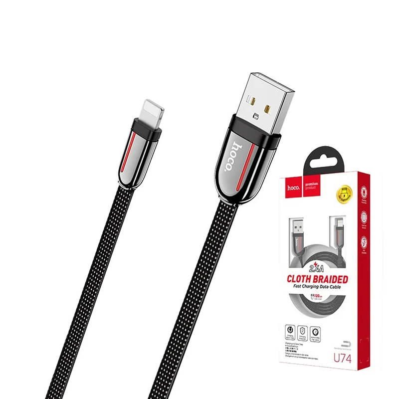 Cable para Iphone con conector Lightning - HOCO U74 Cable USB a Lightning de 1 Metro, para Tableta Apple o Celulares Iphone HOCO u74
