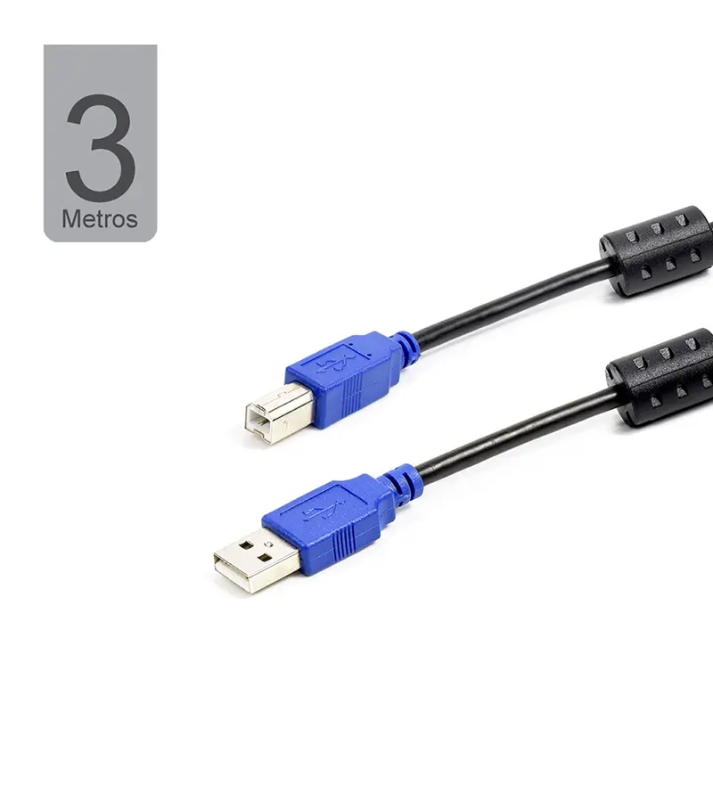 Cable USB de Impresora 3 MT | USB 2.0 AB | American NET | GP-015-3M