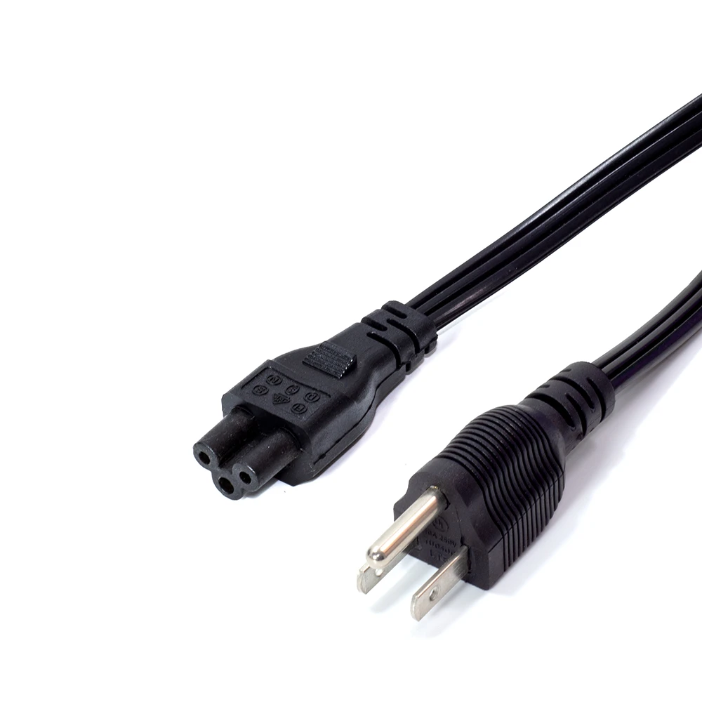 Cable de Poder TREBOL de 1.8MT IEC 60320 C5 a NEMA 5-15P American NET GP-130TT Cable de Poder para Cargador de Laptop - Tipo Trebol de 1.8MT - American NET GP-130TT