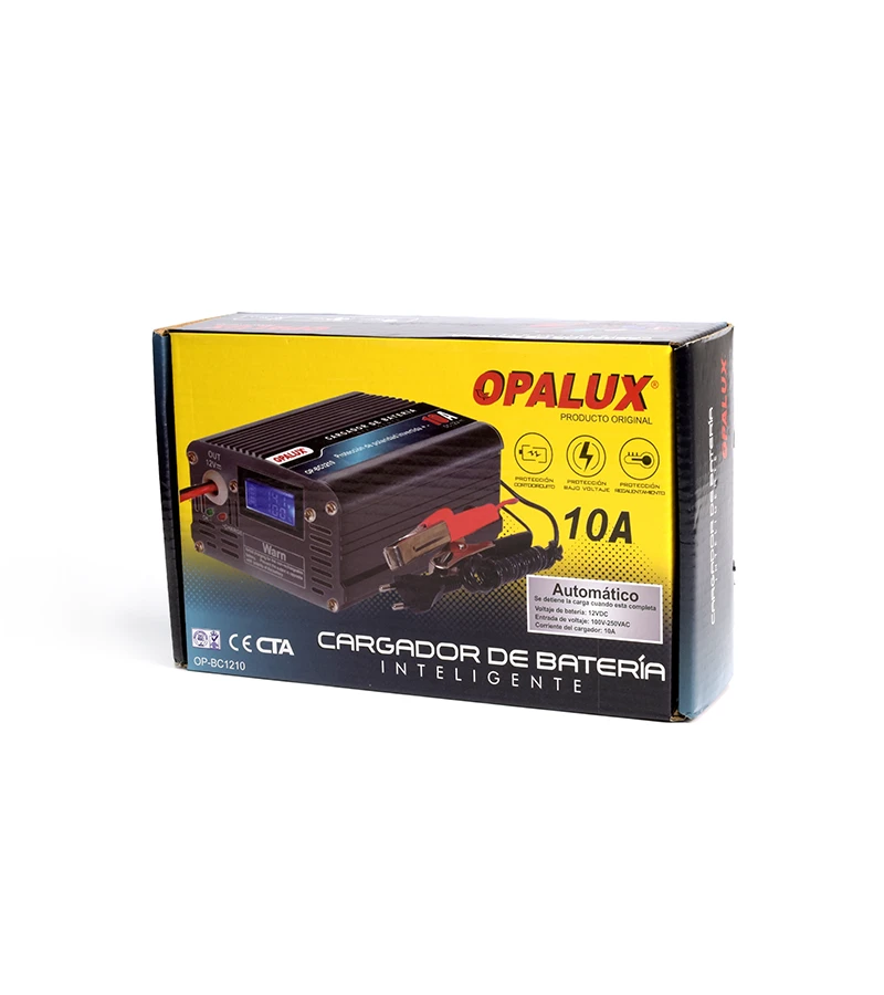 Cargador para batería seca de 12V y 6V - Opalux OP-BC1210