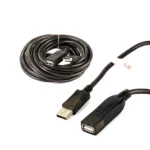 Extensión USB de 5M con Booster Amplificador Dtech DT-5041 Cable Extensión USB 2.0 de 5 Metros Amplificado - Dtech GP-DT5041