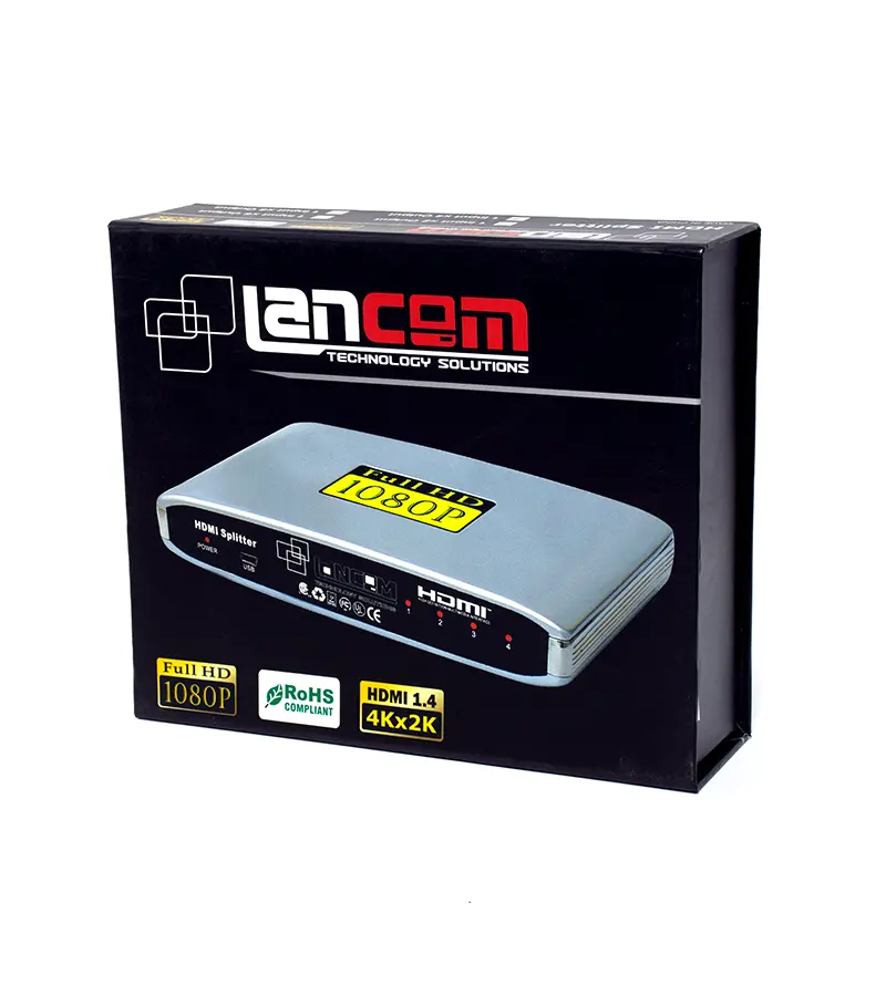 Splitter HDMI Lancom 1x4 Divisor HDMI con 4 Salidas HDMI-LJ1401