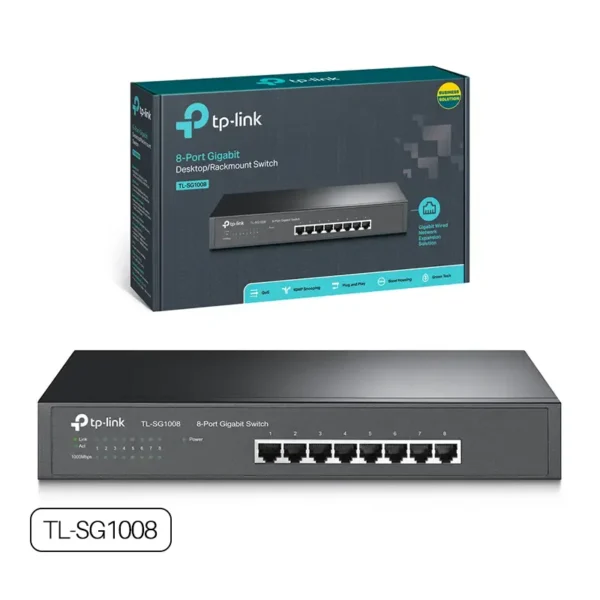 TL-SG1008 Switch Gigabit de 8 Puertos Rackeable TP-Link