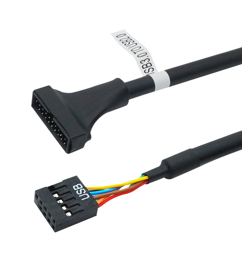 Cable adaptador de cabezal de placa madre, 19/20 Pines, USB 3.0 hembra a 9 pines Hembra