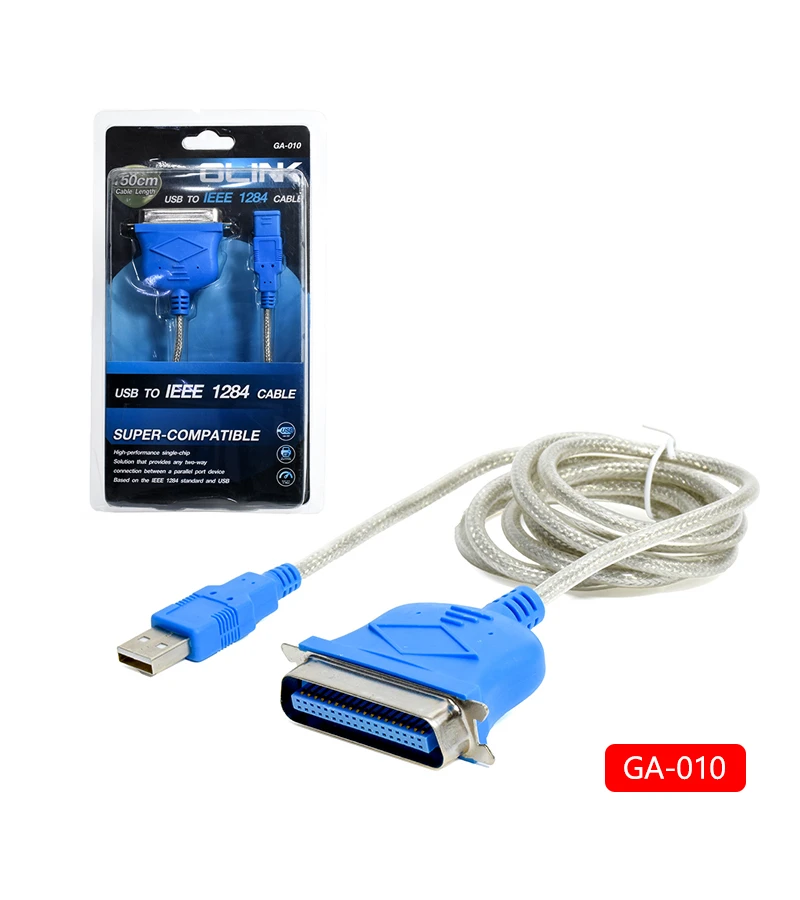 Cable USB a Paralelo IEEE 1284 Glink GA-010, USB a Centronics para Impresoras