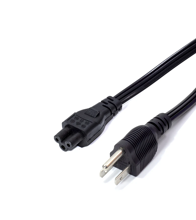 Cable de Poder NEMA 5-15 a IEC320 C5 de 1.8MT Plano, Cable de Poder para Adaptador de Laptop Trautech PE-AC0053