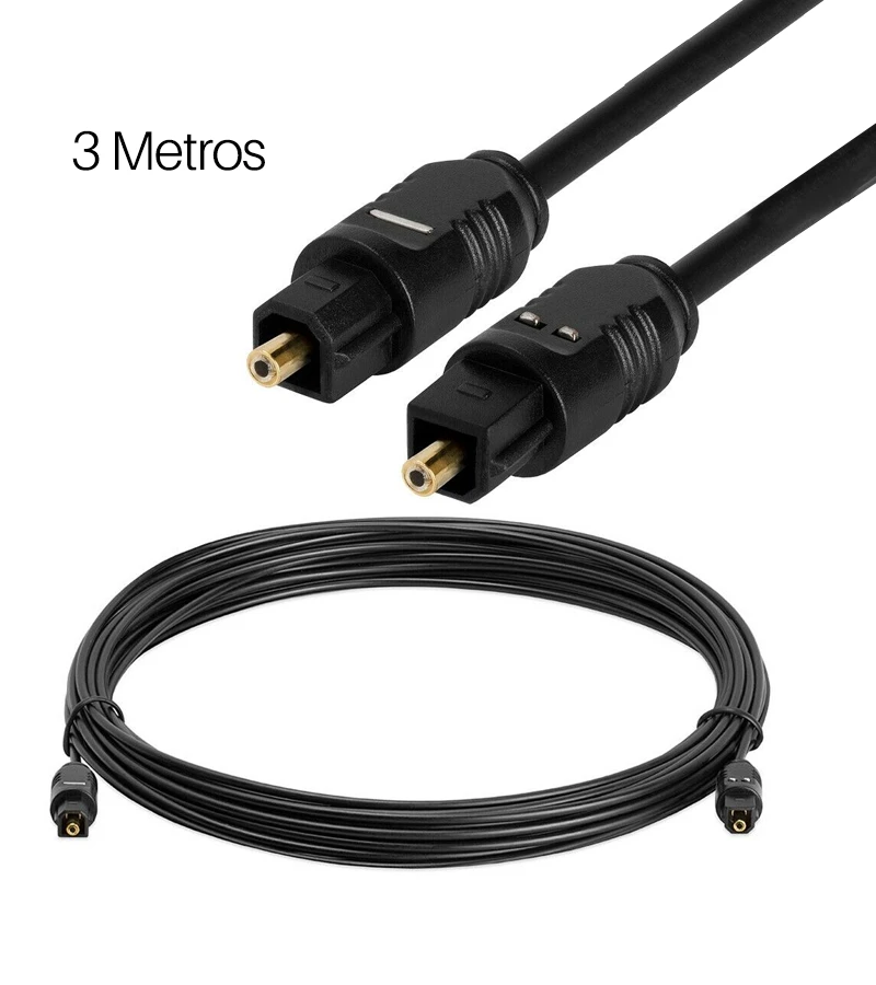 Cable de Audio Optico Digital Toslink de 3 Metros - High Full Max ZZ-YKZ-FOPC3M-2